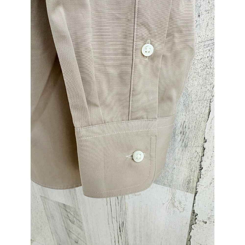 Ann Mashburn Safari Shirt Sz M Khaki Tan Button Down - Picture 8 of 15